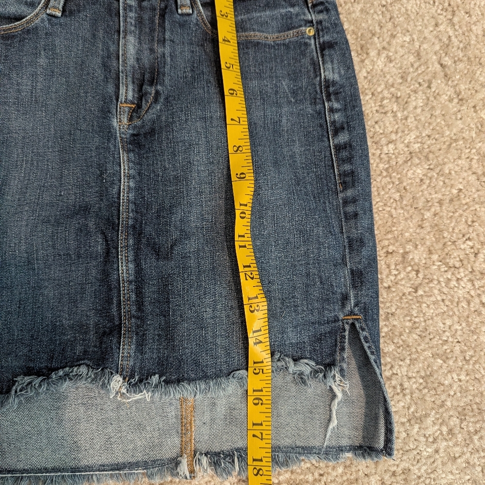 Women's Frame Denim Blue Distressed Skirt Size 24 - Picture 7 of 8